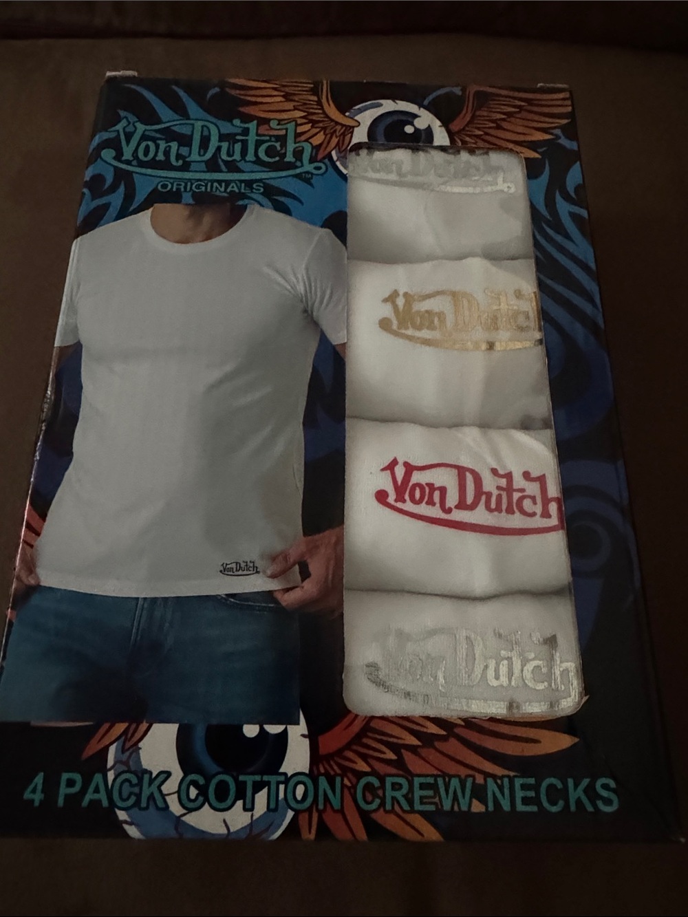 Von Dutch Tshirt Mens Medium 4 Pack White
